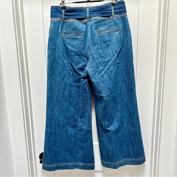 ANTHROPOLOGIE Pilcro High Rise Crop Wide Leg Jeans w/ Belt - Picture 5 of 13